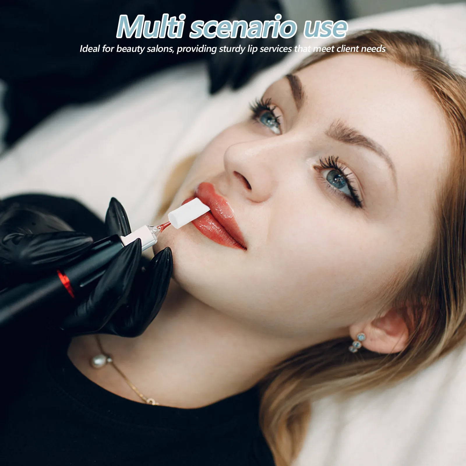 

100Pcs Cotton Lip Tattoo Stretching Stick Sturdy Disposable Lip Blushing Tool for Smooth Even Pigment Application Beauty Studio