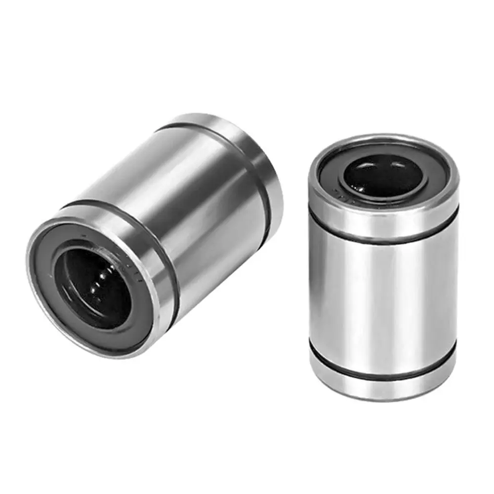 Nickel Plated Rods Shaft CNC Part Bushing Steel LM3UU LM4UU LM5UU LM6UU LM8UU LM10UU LM12UU LM16UU Linear Ball Bearing