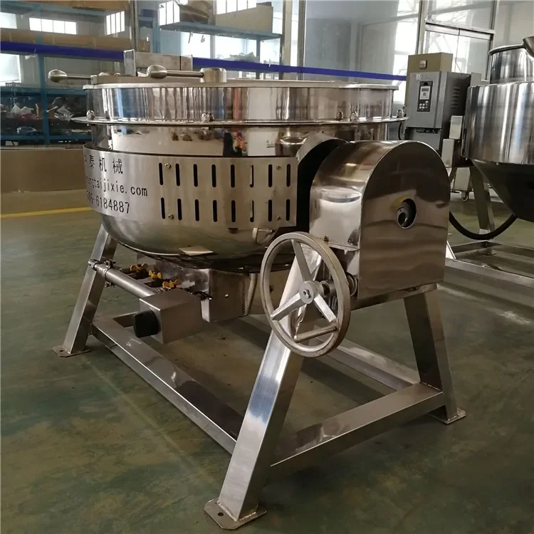 50-1000L electric/steam/gas jacket kettle cooking candy kettle with mixer porridge cooking pot with mixer jacket pot