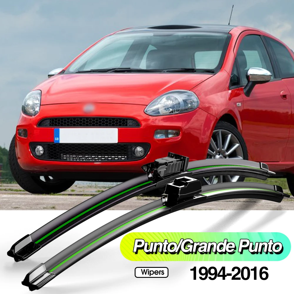 

For Fiat Punto Grande Punto 1994-2016 2pcs Front Windshield Wiper Blades Windscreen Window Accessories 2000 2006 2009 2013 2015