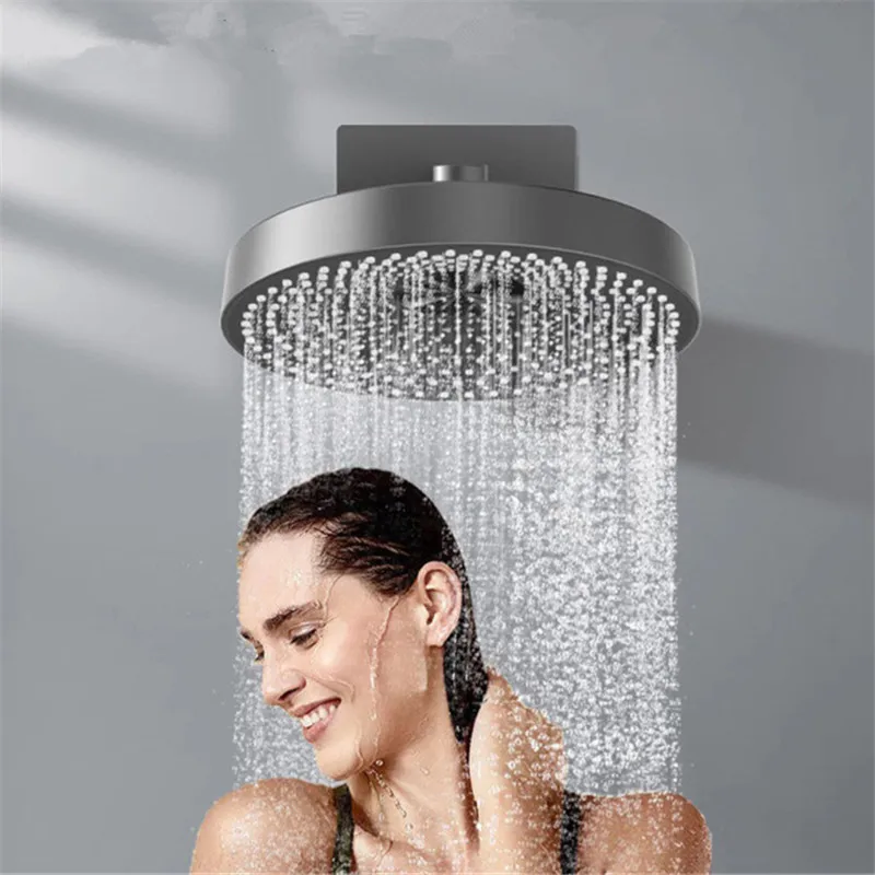 

Brushed Gold Bathroom Shower Faucet Mixer Faucet Diverter With Water Outlet Holder Black Brass Rain Hand-Held Head Bathroom Set