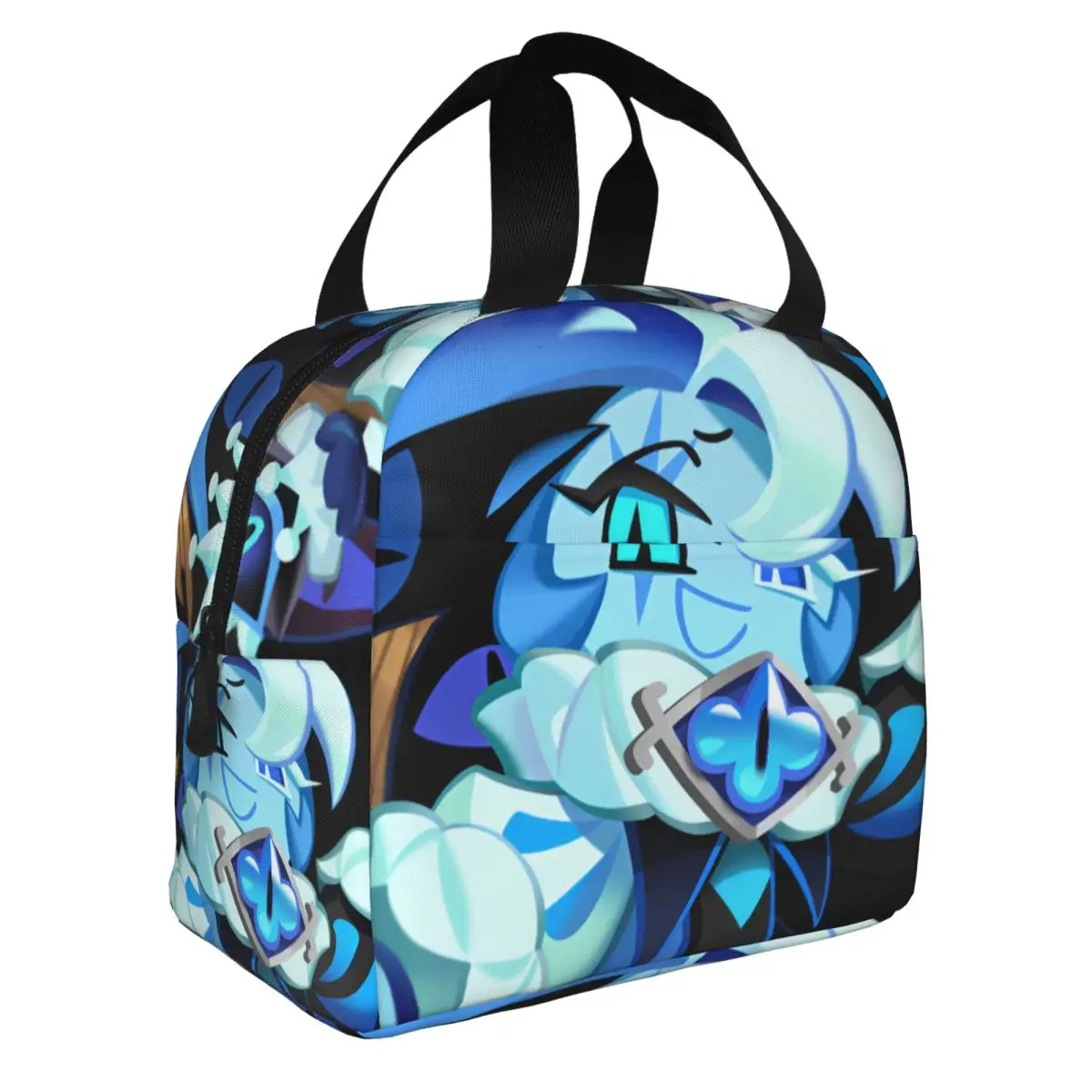Shadow Milk Cookie Run Kingdom Insulated Lunch Bags Large Cute Cartoon Anime Reusable Cooler Bag Tote Lunch Box Beach Women