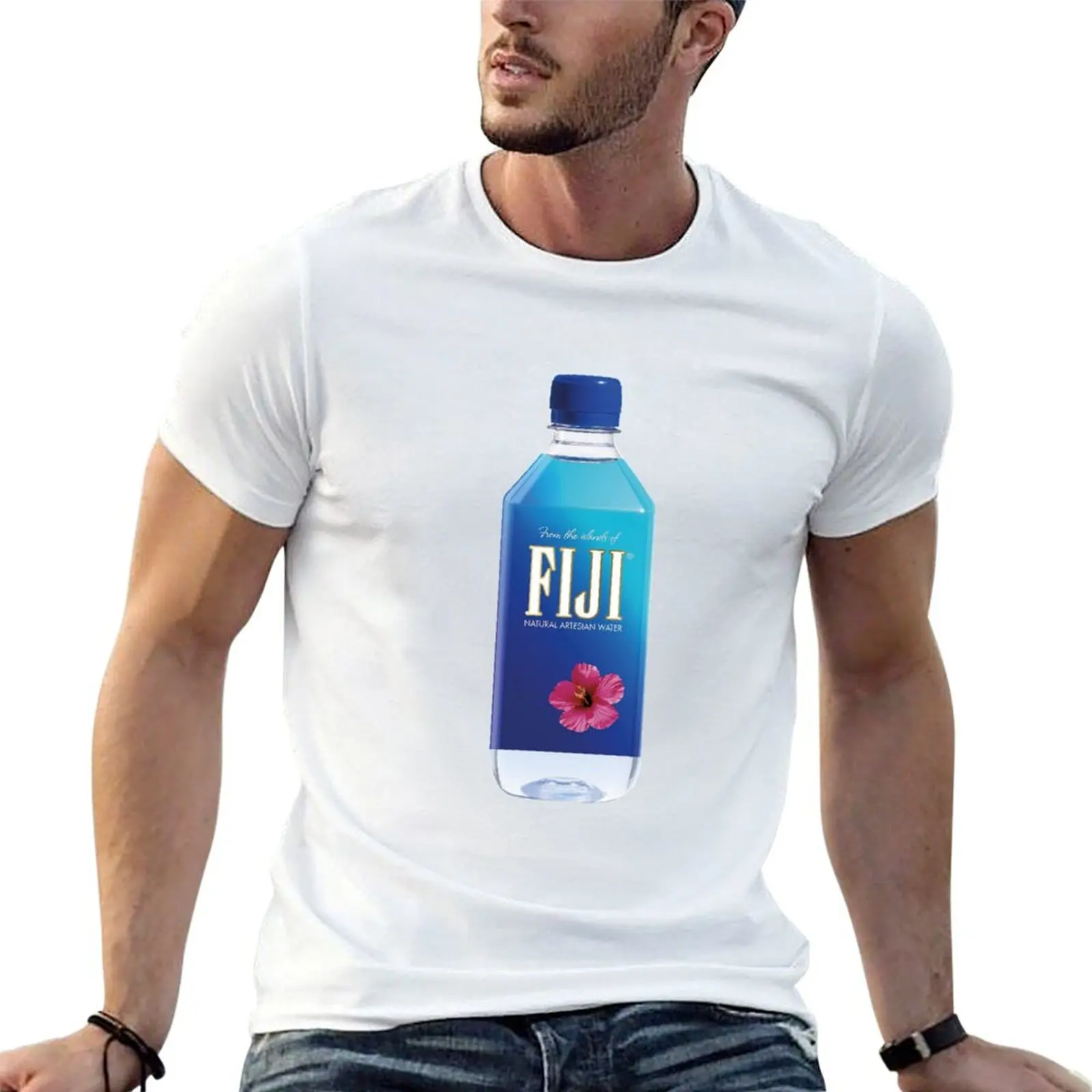 FIJI WATER BOTTLE-Camiseta de diseño moderno, camisetas g para hombre, camiseta de diseñador para hombre