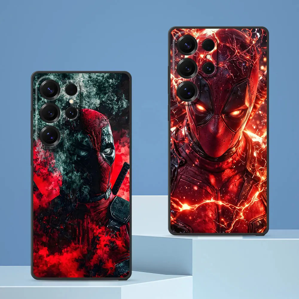 Anti-Hero Deadpool Case for Samsung Galaxy S24 S22 S23 S25 S20 FE S7 Edge S9 S10 S21 Ultra S8 Plus TPU Black Phone Cover Shell
