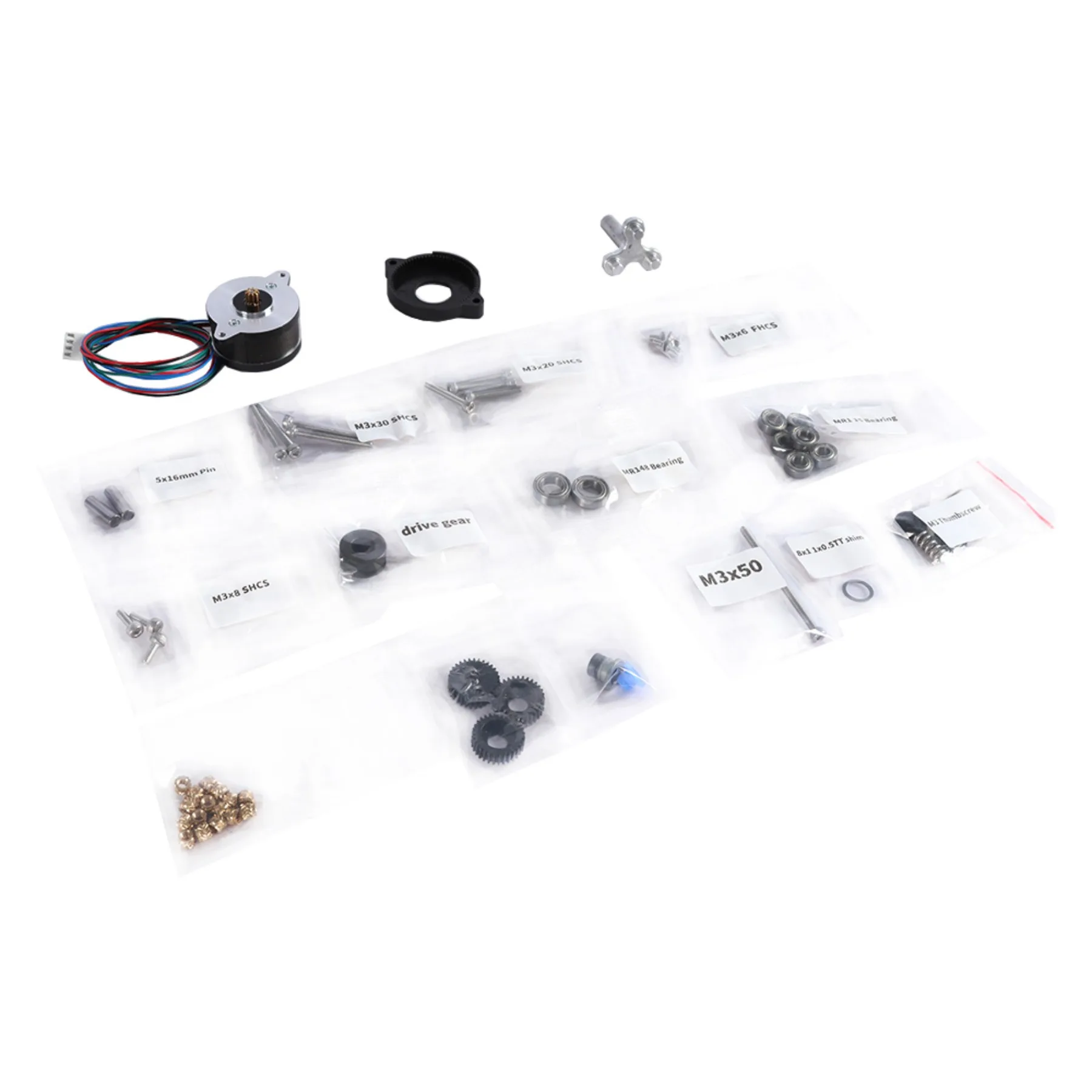 Voron Galileo 2 Extruder Upgrade Kit - Complete Hardware Set with 36mm Round Stepper Motor & Installation Components