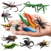 12pcs Insect Spider Butterfly Fish Dinosaur Cat Snake Figurine  Model Home Decor Miniature Fairy Garden Decoration Accessories