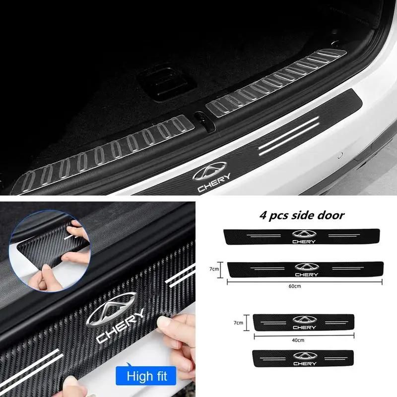 Carbon fiber car sticker car door sill anti-scratch tape protection strip suitable for Chery Tiggo 2 3 4 5 7 Pro 8 3X A1  Arrizo