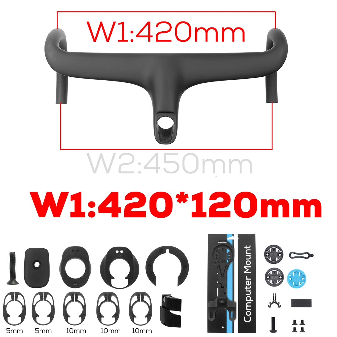 ULLICYC T4 ULTRA Racefiets Full Carbon Fiber Interne Kabel Geïntegreerde Fietsstuur Cockpit Voor 360mm-380mm Met Mount
