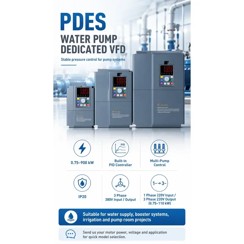 3Phase 45KW High-Power AC Motor Drive Frequency Inverter 220V VFD 0-600Hz for Industrial Equipment & Compressor
