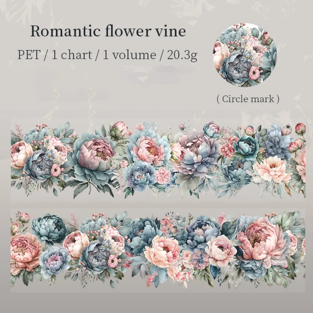 New PET Flower Tape 5x200cm DIY Landscaping Tape Adhesive Loop Sticker Journal Decorating