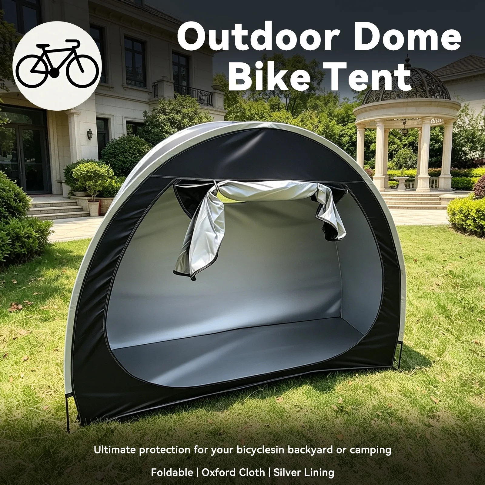 2‑3 Bikes Portable Bicycle Shed for Outdoor Events, Pop‑Up Bike Storage Tent, Foldable Shelter for Bike Parking