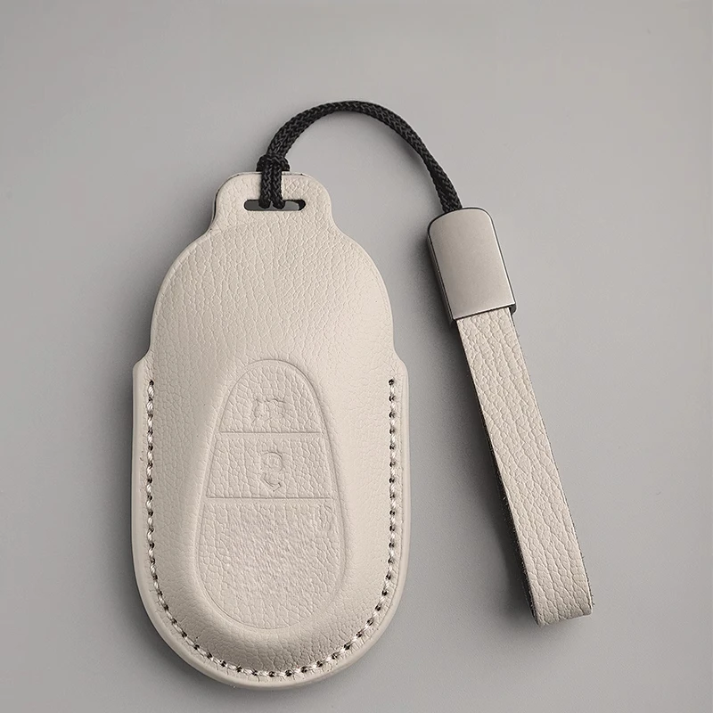 Genuine Leather Key Cover for 2024 Mercedes E300L GLC260L Maybach S400L New C-Class Premium Key Fob Case