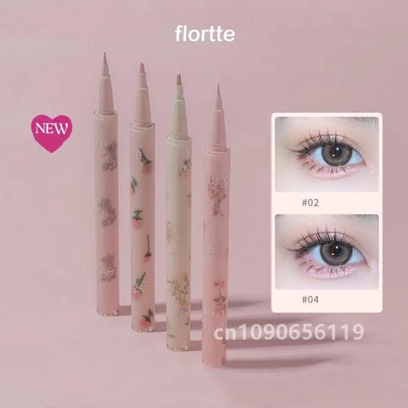 FLORTTE First Kiss Aegyo-sal Liquid Pen Pearl Highlight Shadow Brighten Cute Eye Bags Pen Glitter Eyeliner Makeup Cosmetics