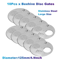 10Pcs Beehive Disc Gates Diameter:125mm/4.9inch Stainless Steel Large Size Doors for Hive to Adjust Entrance, Vent, Protect Bees