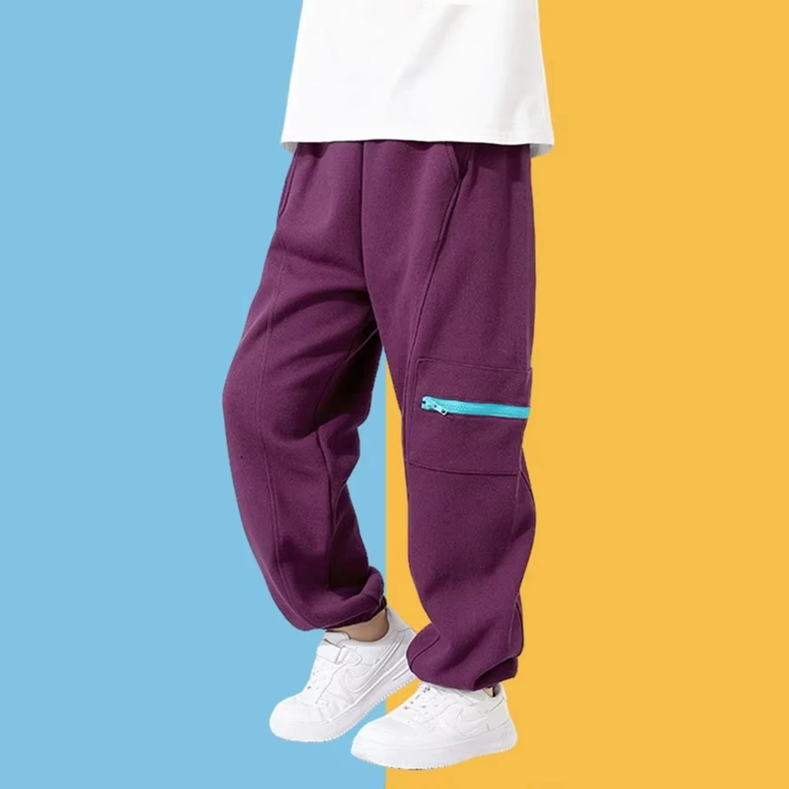 Spring Children's Pants Korean Style Kids Casual Patchwork Loose Trousers For Teen Boys 6 8 10 12 14 Years Autumn Clothes