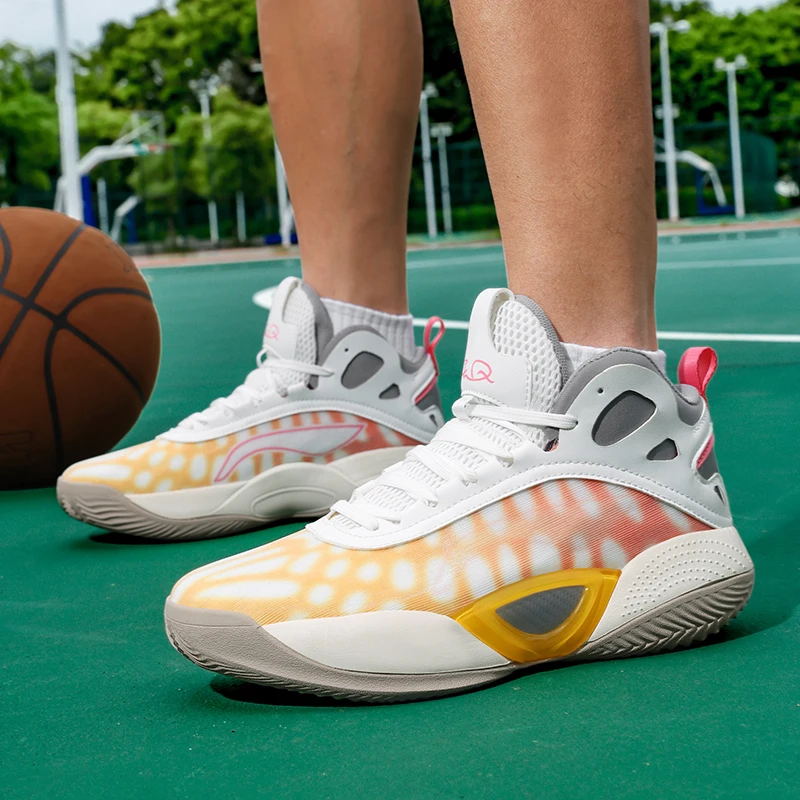 

Mens Basketball Wearable Sports Shoes Lightweight New Mens Athletic Anti-slip Breathable Shoes Competition Training Shoes