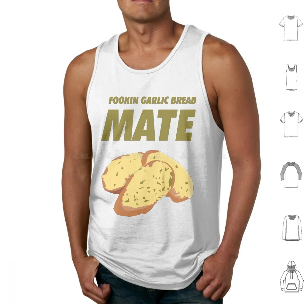 Garlic Bread Tank Tops Print Cotton Garlic Bread Food Bread Funny Delicious Awesome Mate Cool Warm