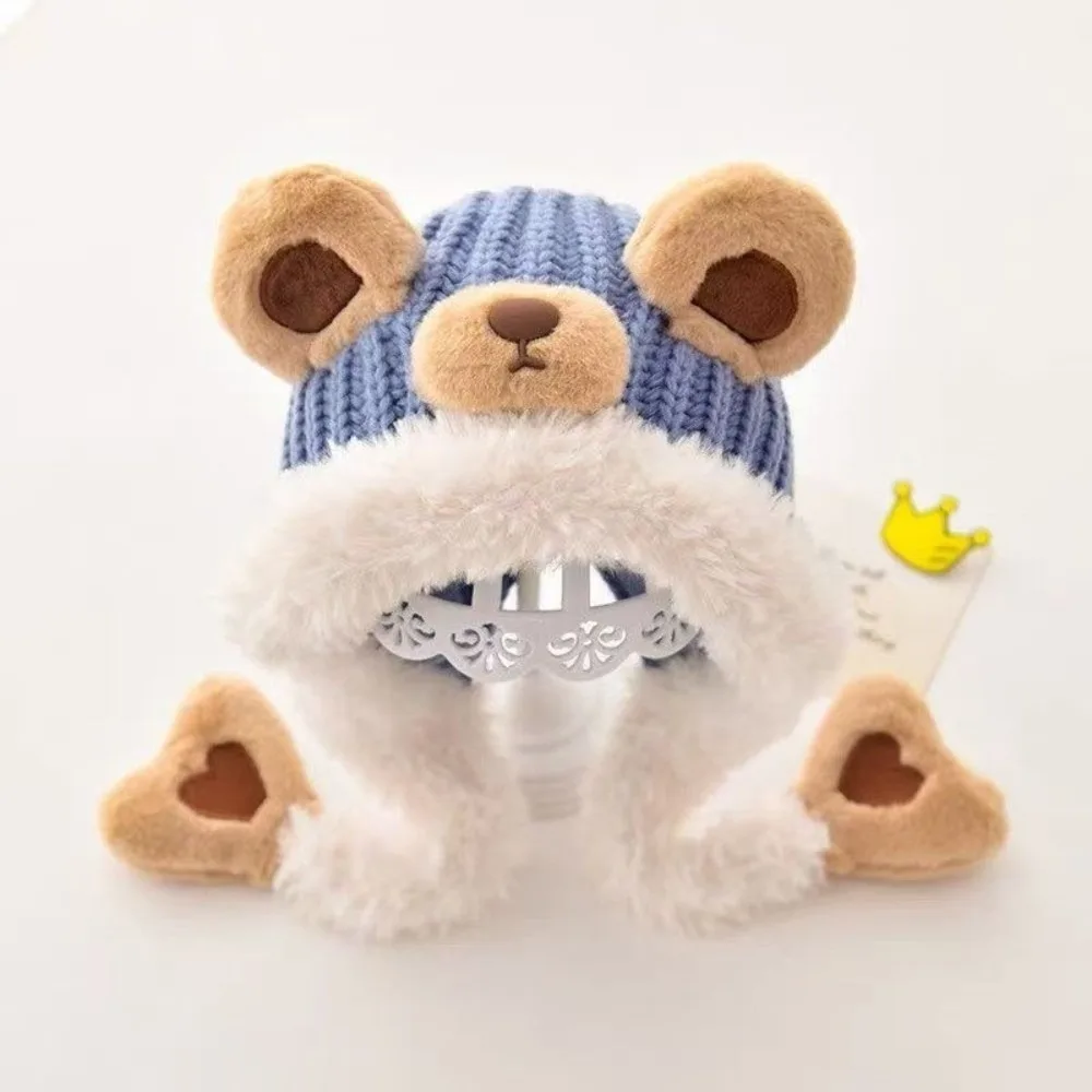 

New Fashion Cute Portable High Quality Lei Feng Hat Windproof Coldproof Hooded Hat Warm Knitted Ear Protection Hat for 0-6Y