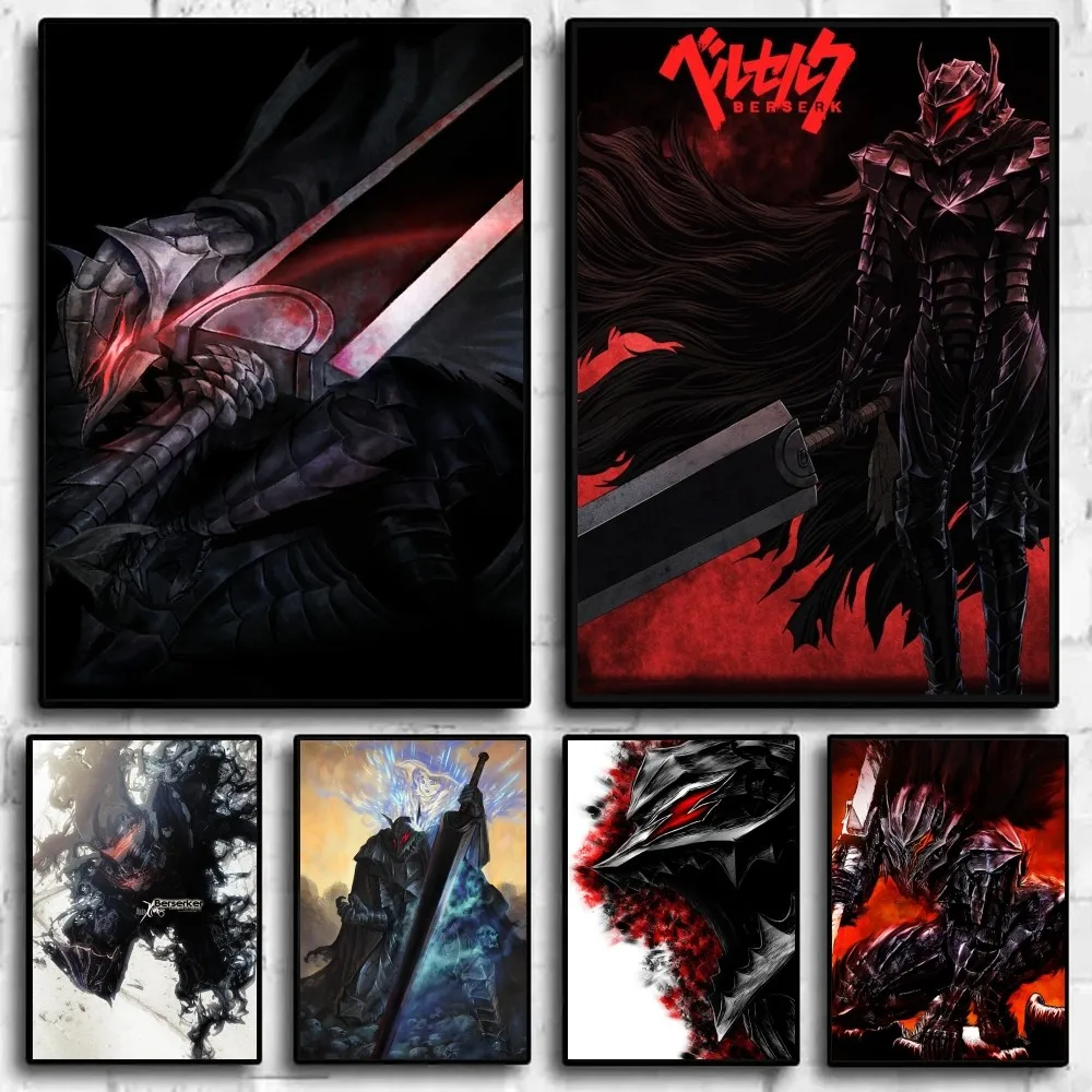 Anime B-Berserk Good Quality Poster Sticky Wall Art Printing Waterproof Home Living Bed Room Garage Bar Aesthetic Decor