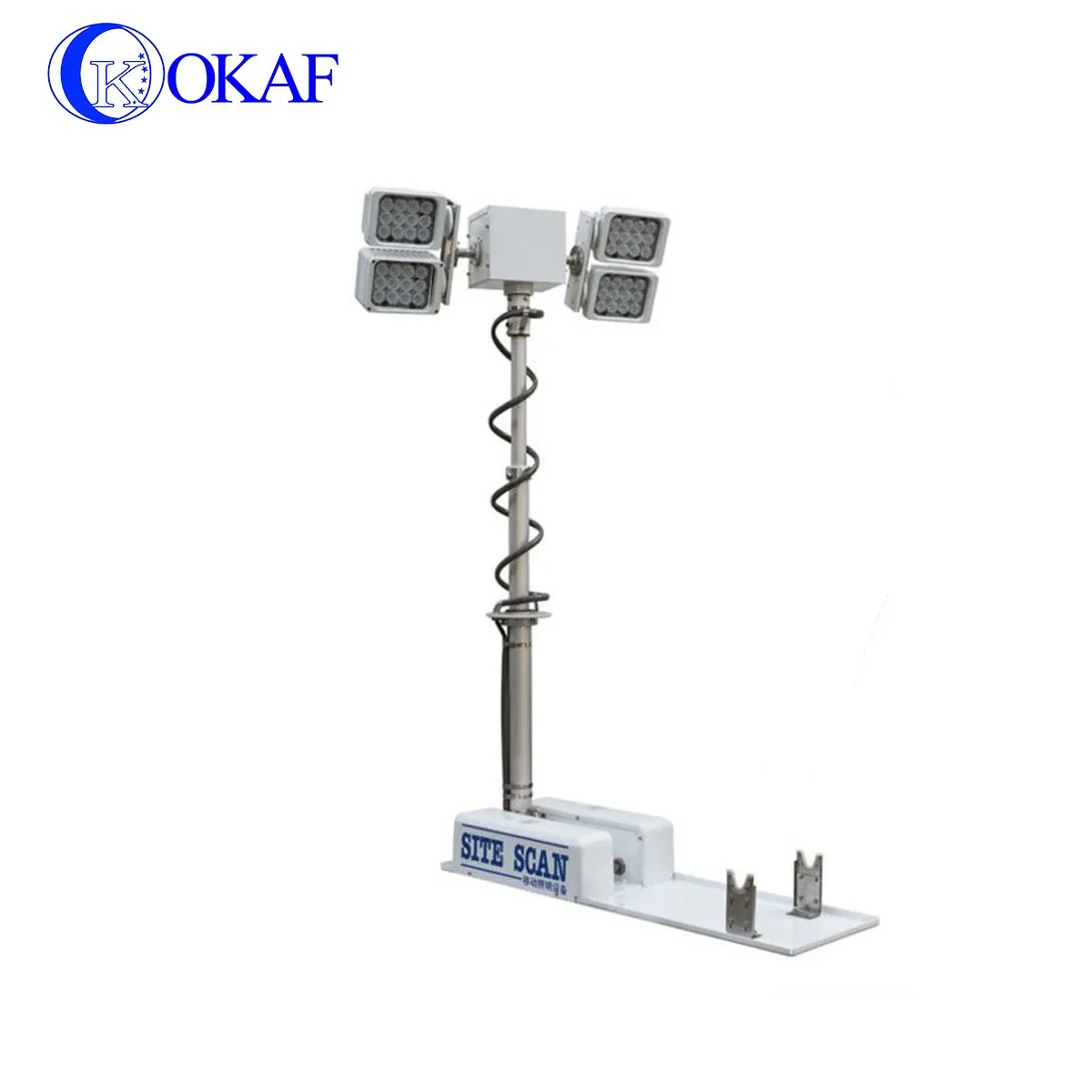 Torre de luz telescópica pneumática montada no telhado do veículo de Xi1.8m LED