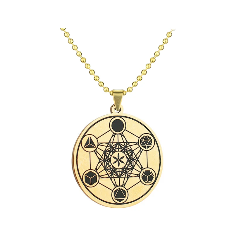 Archangel Metatron Pendants Angel of Life Seal Solomon Necklace for Men Stainless Steel Jewelry Viking Necklaces