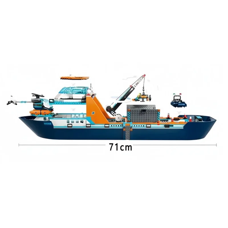 2026 new/City series Arctic Research ship model building blocks Creative assembly Decoration toys Children's gifts