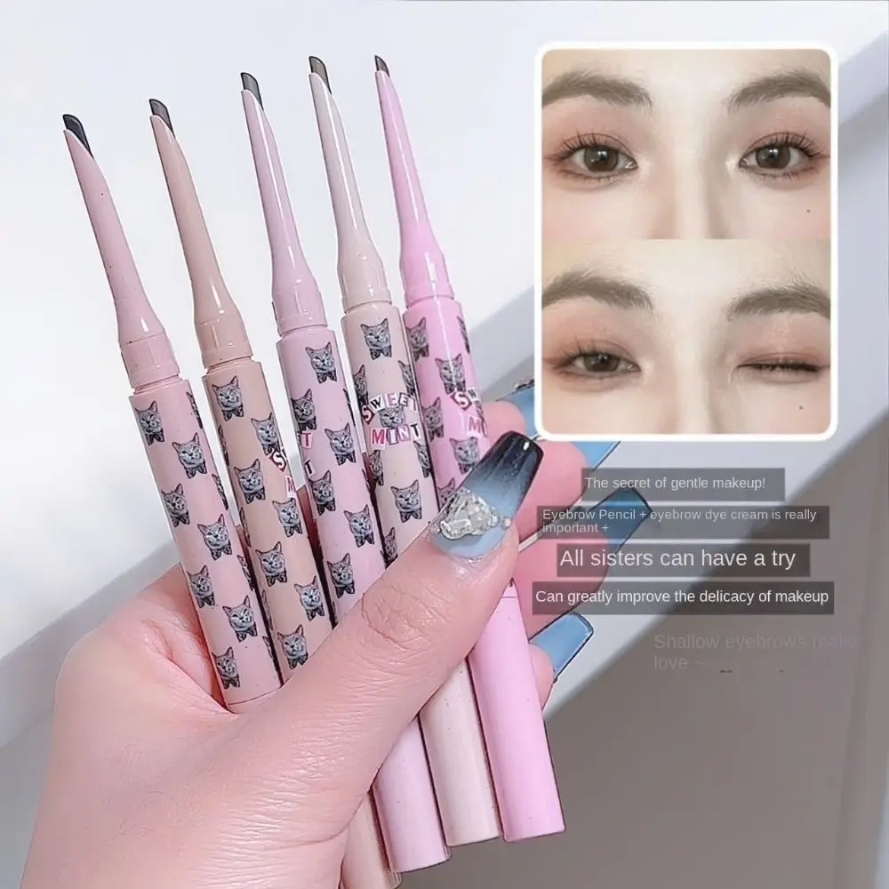 Stylo à double tête pour sourcils sauvages, séchage rapide, naturel, crème teintée, imperméable, longue durée, 3D