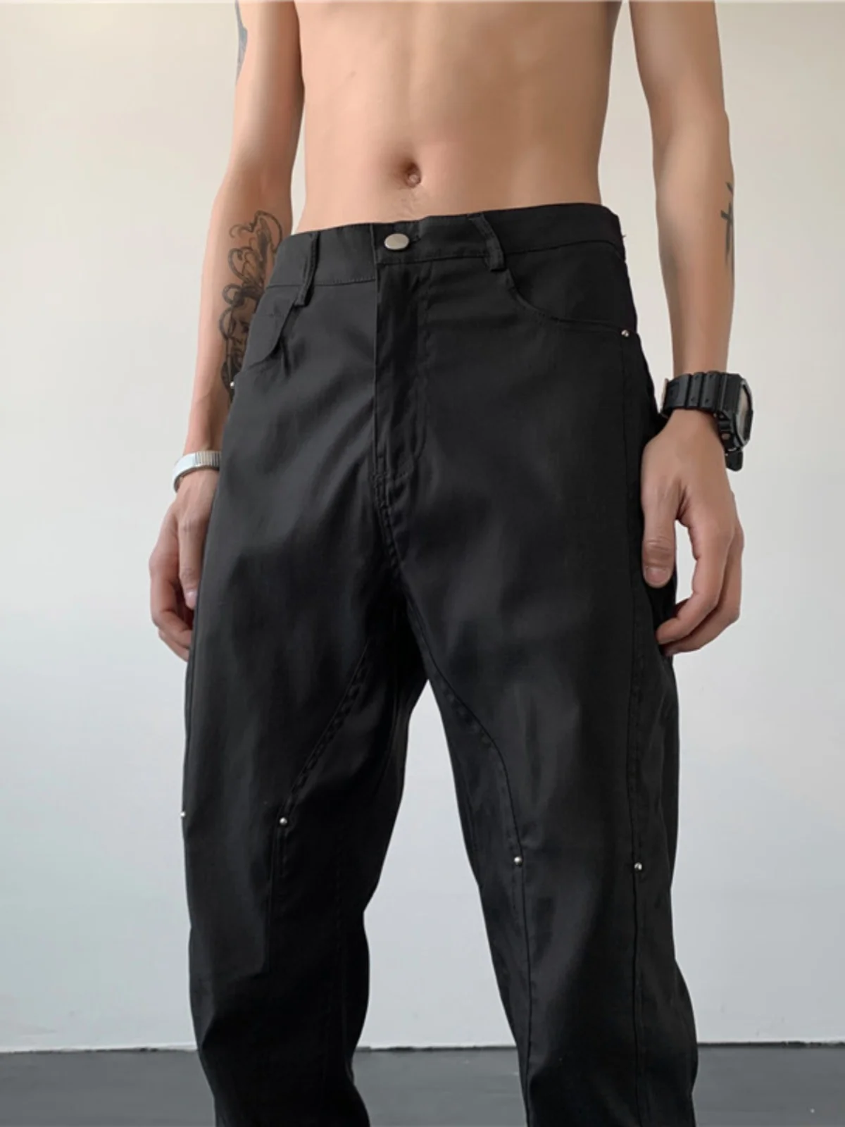 

Мужские повседневные брюки Cleanfit: весенне-осенние, в стиле High Street, с функциональными карманами, рабочие, прямые, карго