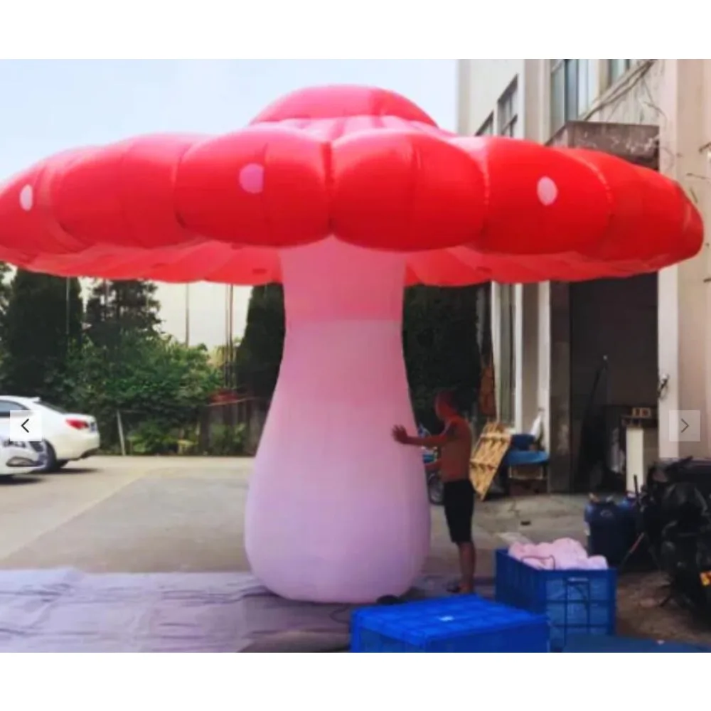 Personalized Inflatable Lighting Mushroom Model LED Mushroom Flower for Advertising Event Display