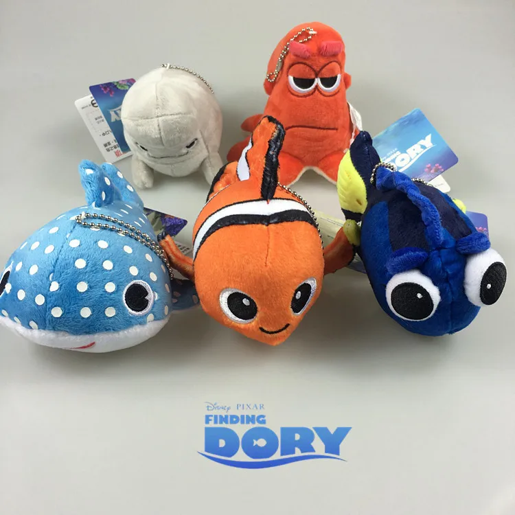 Disney Cartoon Finding Nemo Plush Toys Pendant Keychain Cute Clownfish Dory Marlin Doll Girl Bag Decorate Christmas Holiday Gift