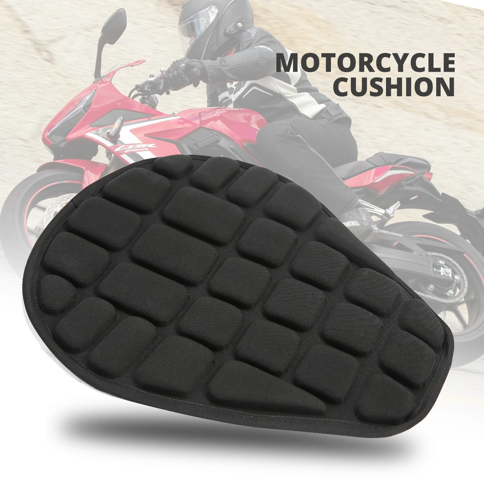 

Motorcycle Seat Cushion Breathable Universal Comfortable Cover Anti Slip Sunscreen Electric Bike Seat Cover Shock Absorption