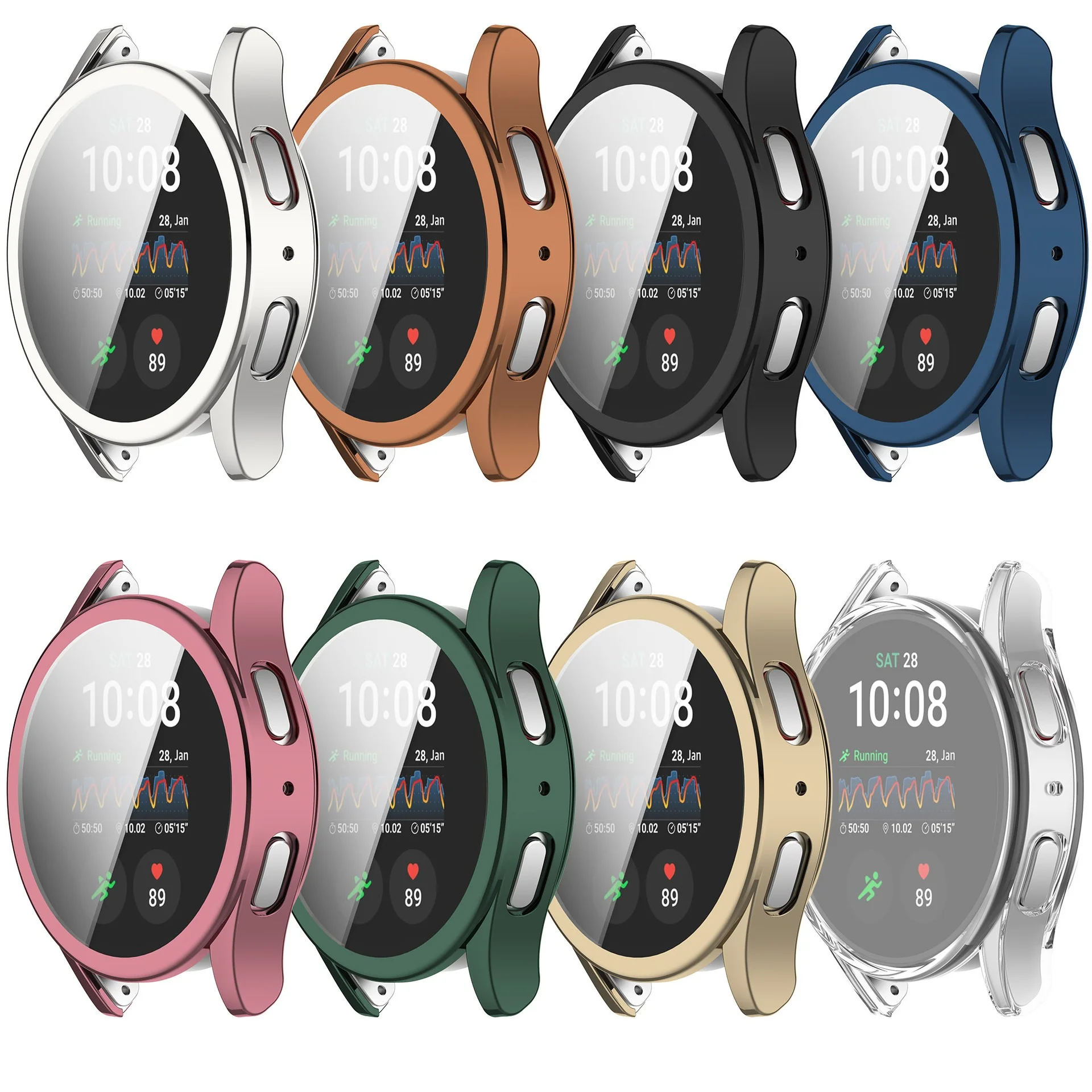 For Samsung watch 7/watch 6 protective case Samsung Galaxy watch 7/ 6 Soft TPU full case Samsung smart watches accessories