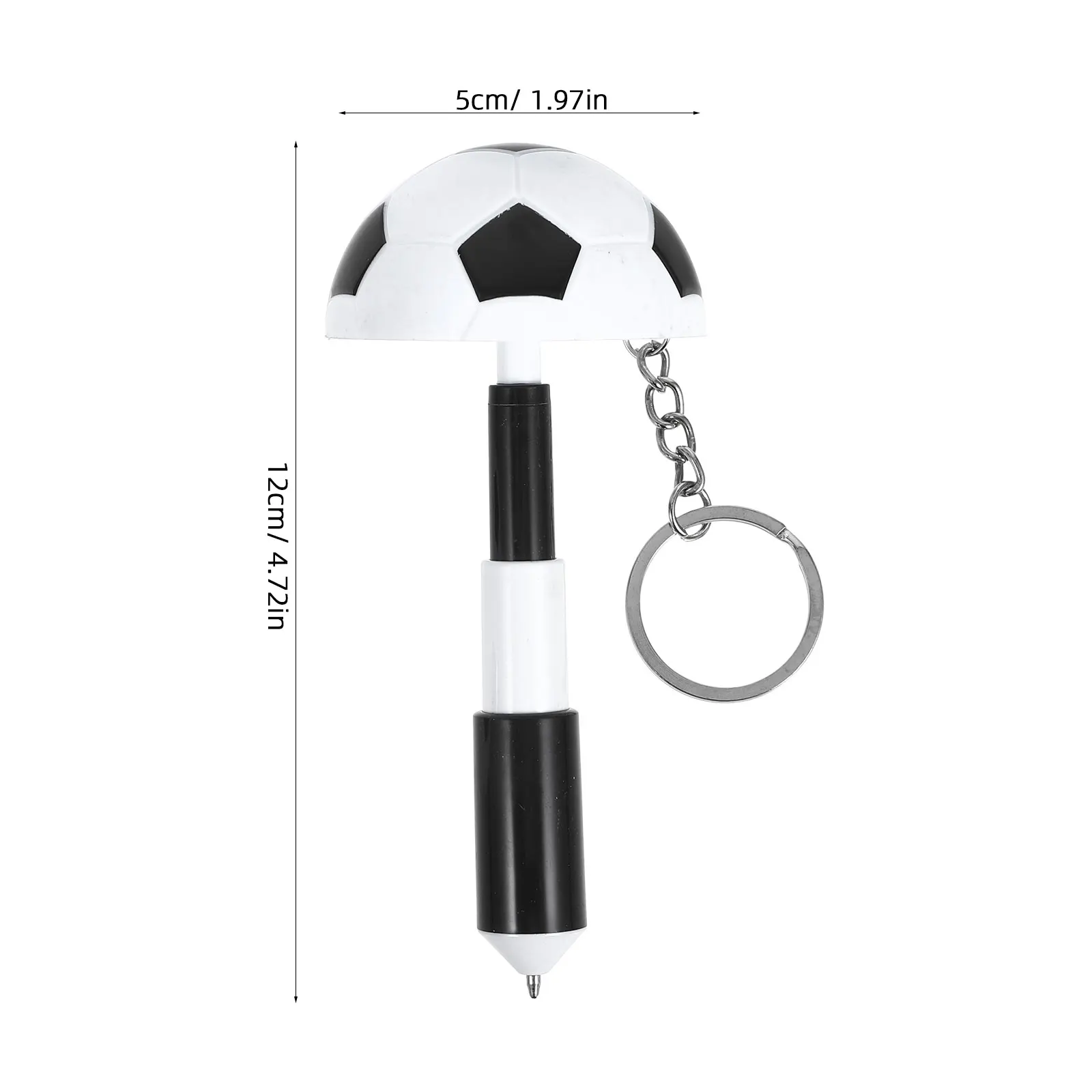 2Pcs Football Telescopic Soccer Keychain Ballpoint Pen Keychain Ballpoint Pens Student Gift Prize Soccer Ballpen Writing