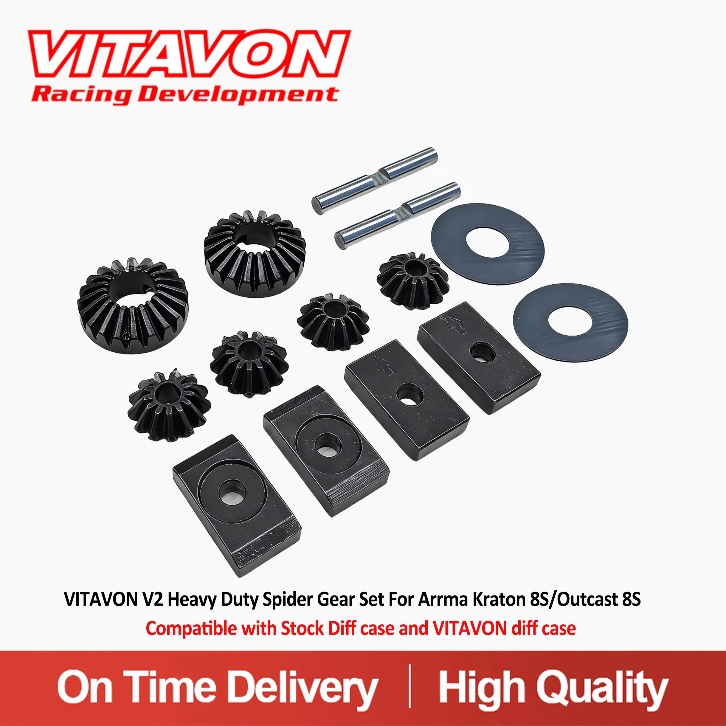 

VITAVON CNC HD Spider Gear/Diff Gear Set for Arrma Kraton 8S Outcast 8S