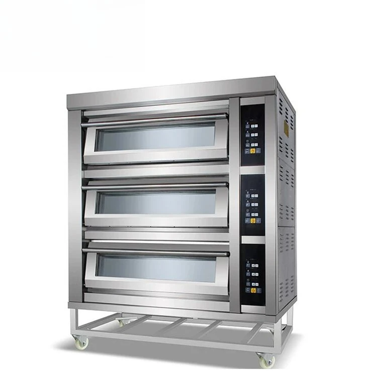 เตาอบแก๊สเชิงพาณิชย์สองชั้นสี่ถาดสำหรับอุปกรณ์ครัว