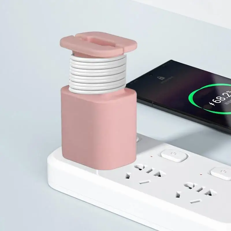 

Data Cable Winder Silicone Charger Protective Case Cover Silicone Power Charger Case Charger Protection Cover For 18w/20w Phone
