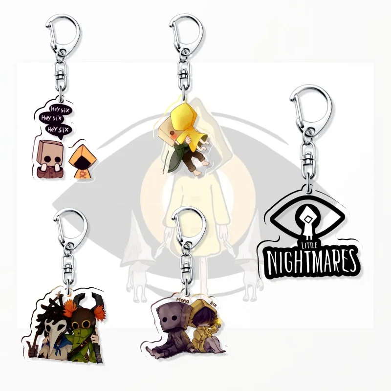 Llavero Acrílico Adorable de Little Nightmare, Joyería, Regalo para Amigos, Colgante para Bolsa, Souvenir, Producto Relacionado con el Juego