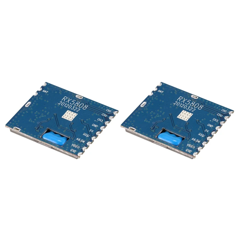 2 uds FPV 5,8G Mini módulo receptor de Audio y vídeo inalámbrico RX5808 para sistema FPV helicóptero RC