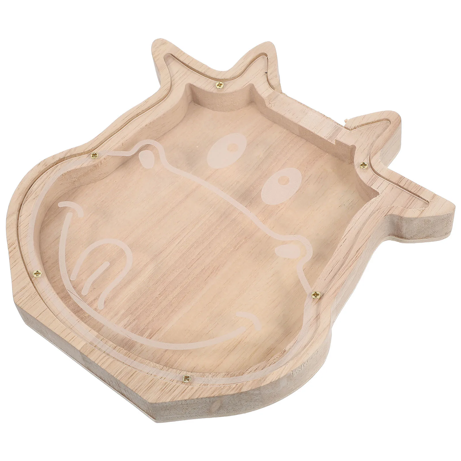 خشبية الحيوان شكل عملة البنك الكرتون البقرة سعة كبيرة سطح المكتب حصالة على شكل حيوان صندوق توفير المال الديكور الحيوان شكل وعاء المال