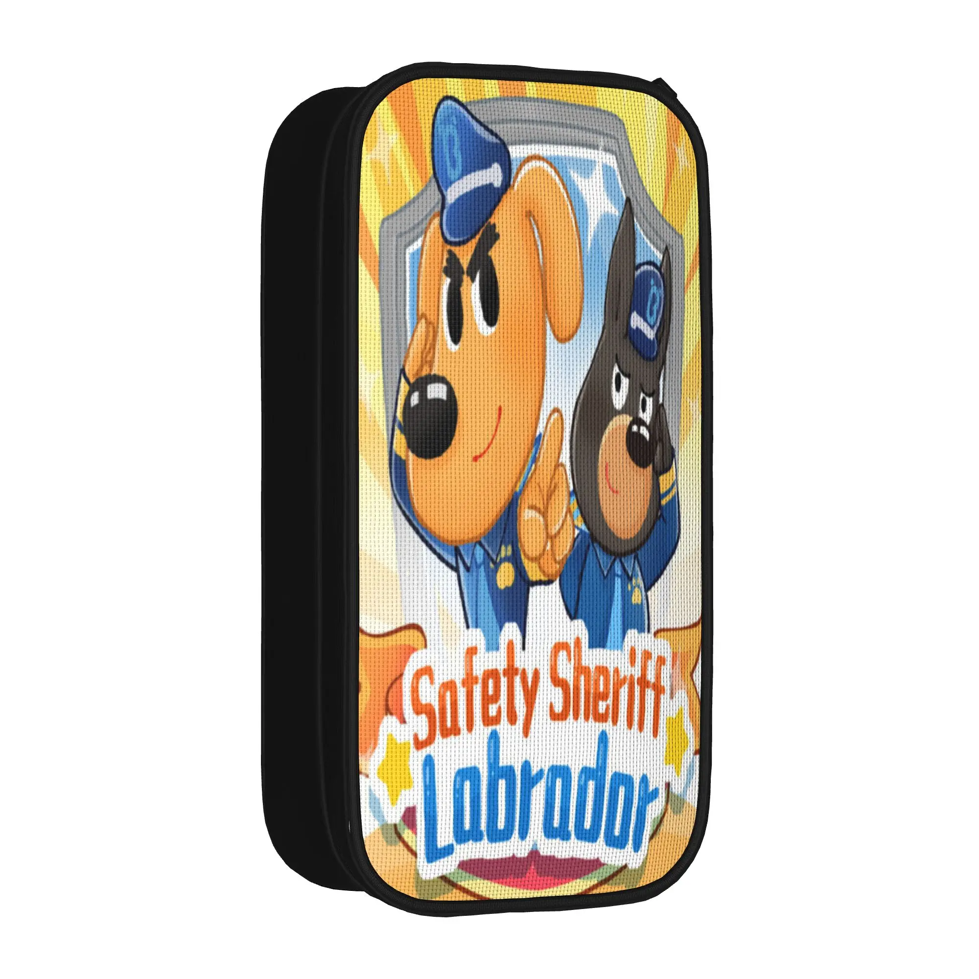 Safety Sheriff Labrador  Pencil Case Double Layer Large-capacity Kids  Pencil Case Stationery Birthday Gift