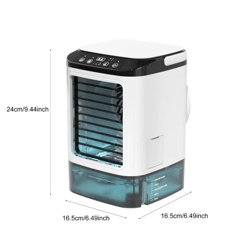 Personal Air Cooler Evaporative Portable AC With Colorful Atmosphere Light And Ice Box 3 Speed Adjustable Desktop Fan view 5