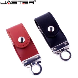 JASTER Wholesale Leather Usb Flash Drive Fur Key Chain Pendrives 8gb 32gb Commercial Memory Stick 4gb16gb 64GB Usb Creativo Gift