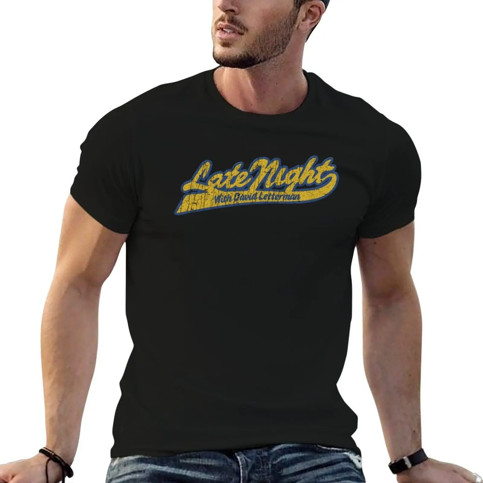 

Late Night David Letterman T-Shirt t shirts for man cotton funny t shirts for man cotton soft man tshirt T-shirt
