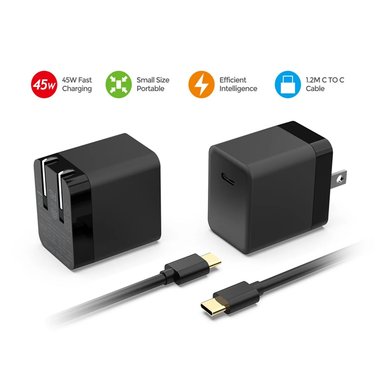 

ABNJ PD 45W USB C Charger Fast Charging Adapter Type C Cable for Switch 2 Switch/OLED/Lite US Plug