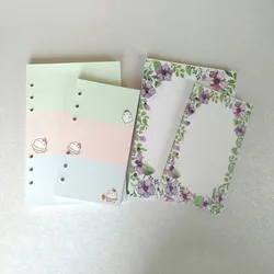 6 Hole A5 A6 A7 Loose Leaf Refill Paper Flower 40 Sheets Inner Refill Spiral Binder Paper To Do List Paper Stationery