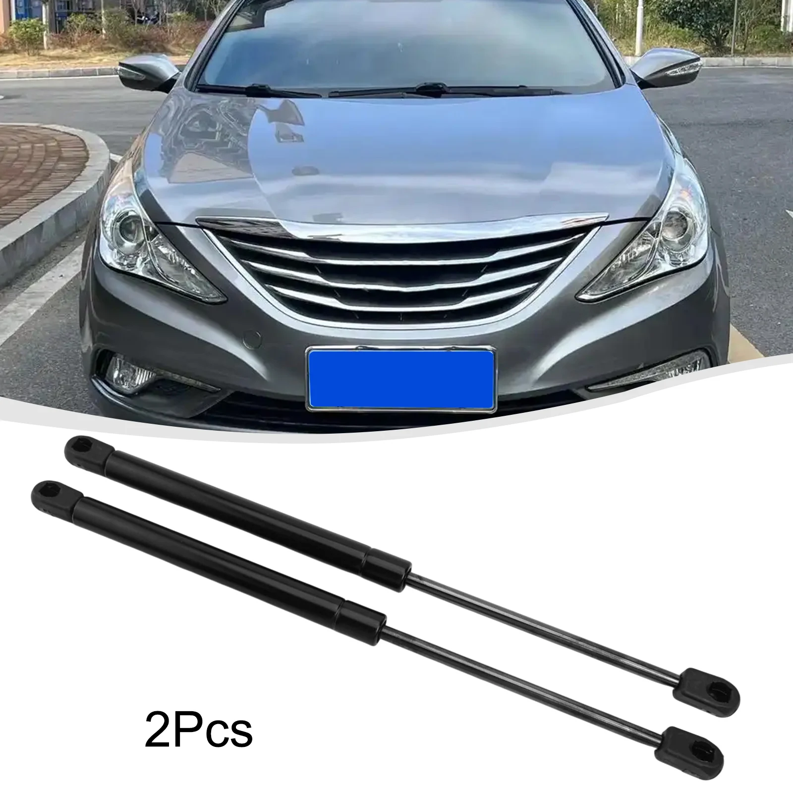 

Комплект из 2 газовых упоров для капота автомобиля Hyundai Sonata 2011-2014, амортизаторы-подпорки для подъема капота ﻿
