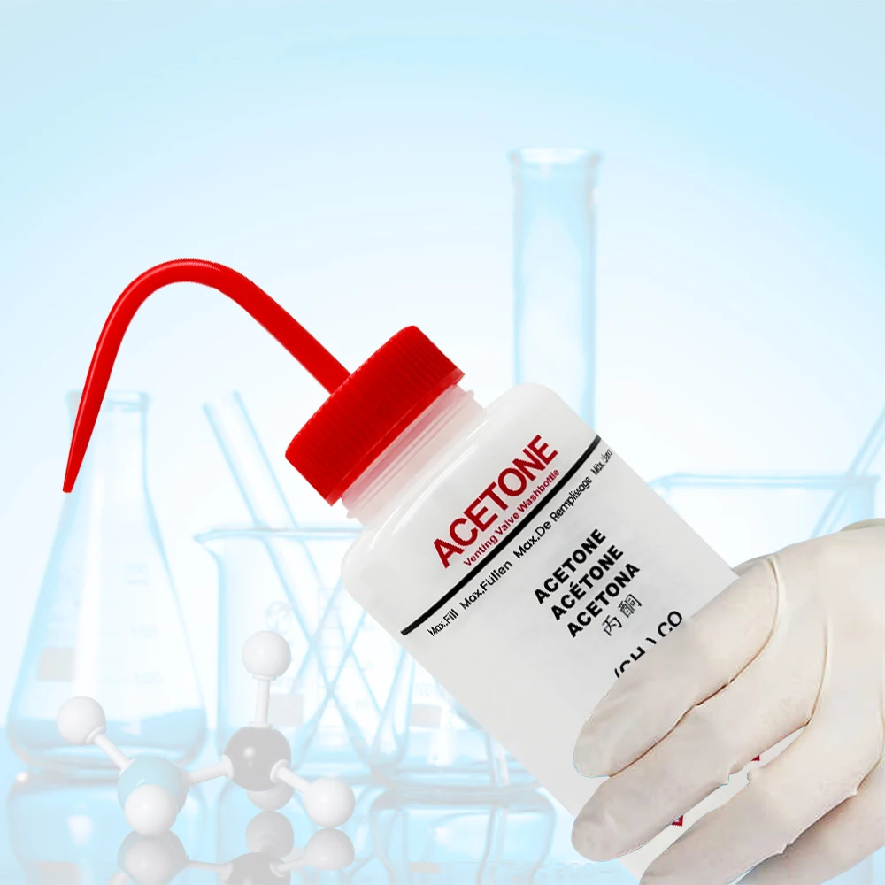 1 قطعة/الوحدة مختبر الأسيتون البلاستيك زجاحة ضغط غسل شطف زجاجات نظيفة بأمان #5