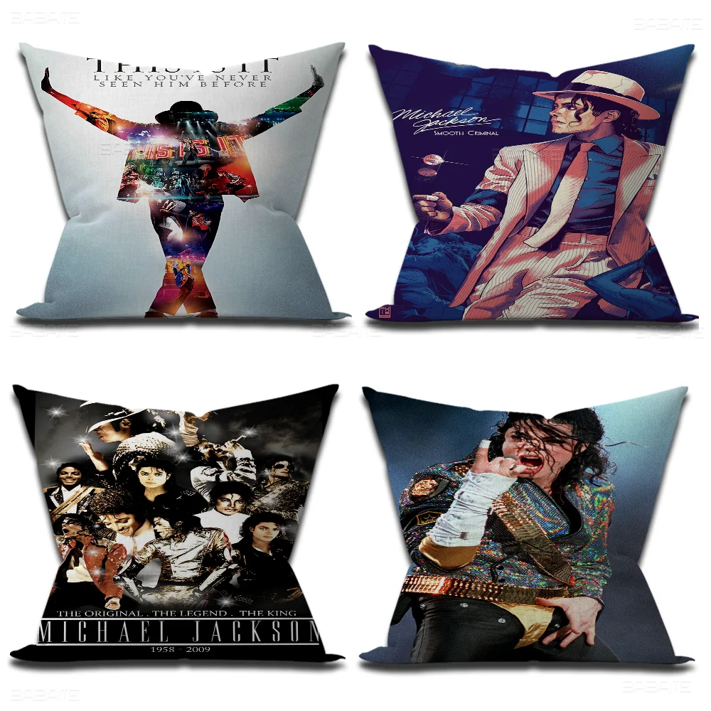 Musicians And Singers Michael Jackson Personalized Picture Text Home Decorative Pillows Household Gifts 45x45cm