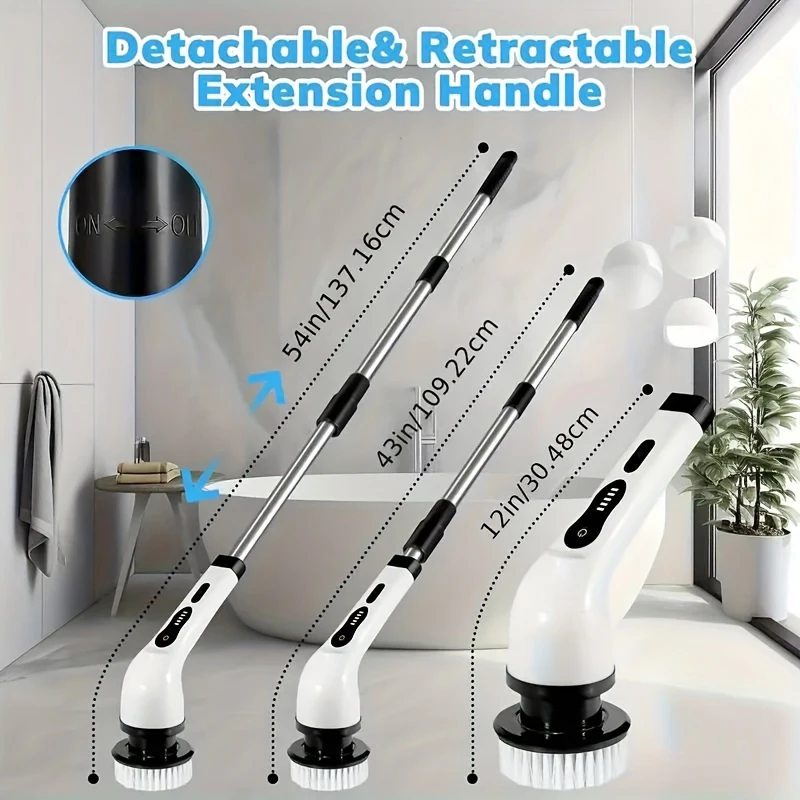 Xiaomi Multi Functional Electric Cleaning Brush Handheld 9-in-1 Bathroom Window Toilet Automotive Rotating Cleaning Machine