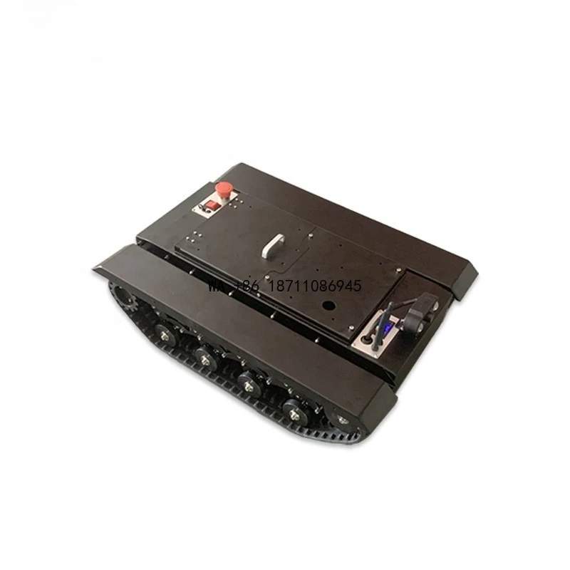 50kg Load Smart RC Robotic Tracked Tank Remote Car Rubber Tracks Metal Tank Chassis DC Brushless Motor